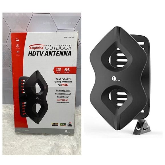 Outdoor TV Antenna, Amplified Digital HDTV Antenna with Enhanced VHF/UHF/FM - Picture 1 of 4